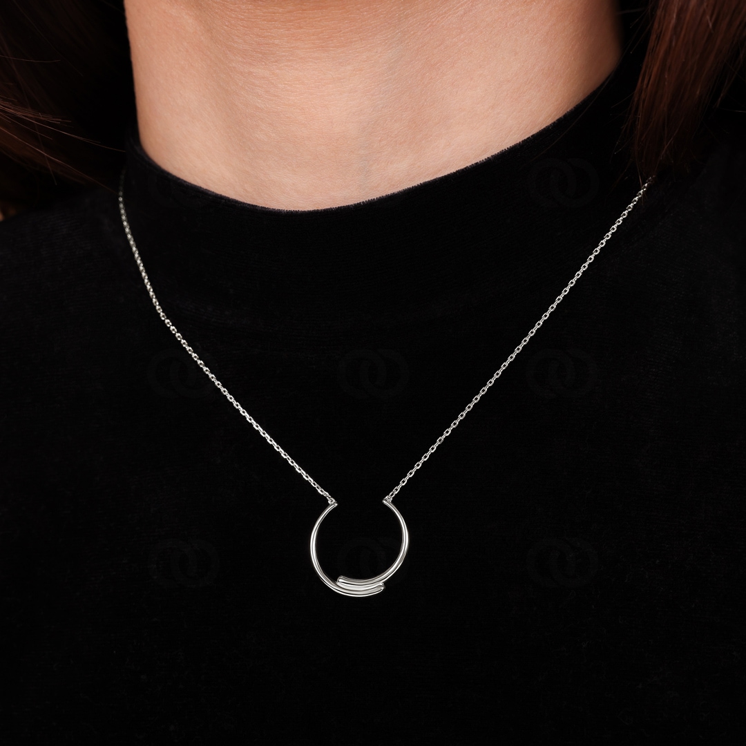 Collier 925 Silber rhodiniert 42cm