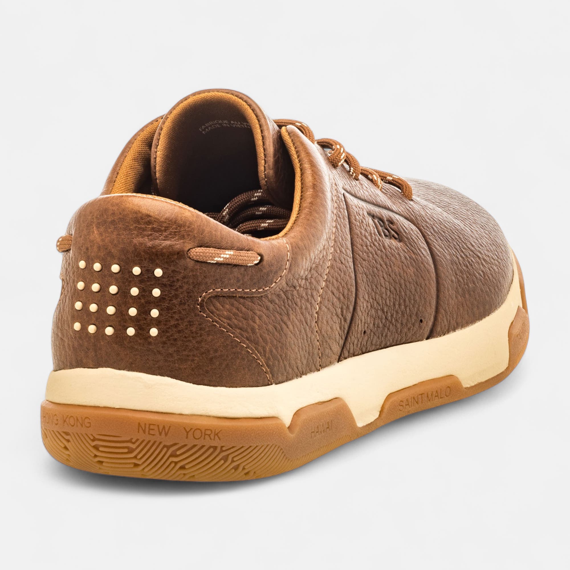 Baskets basses Homme en cuir cognac