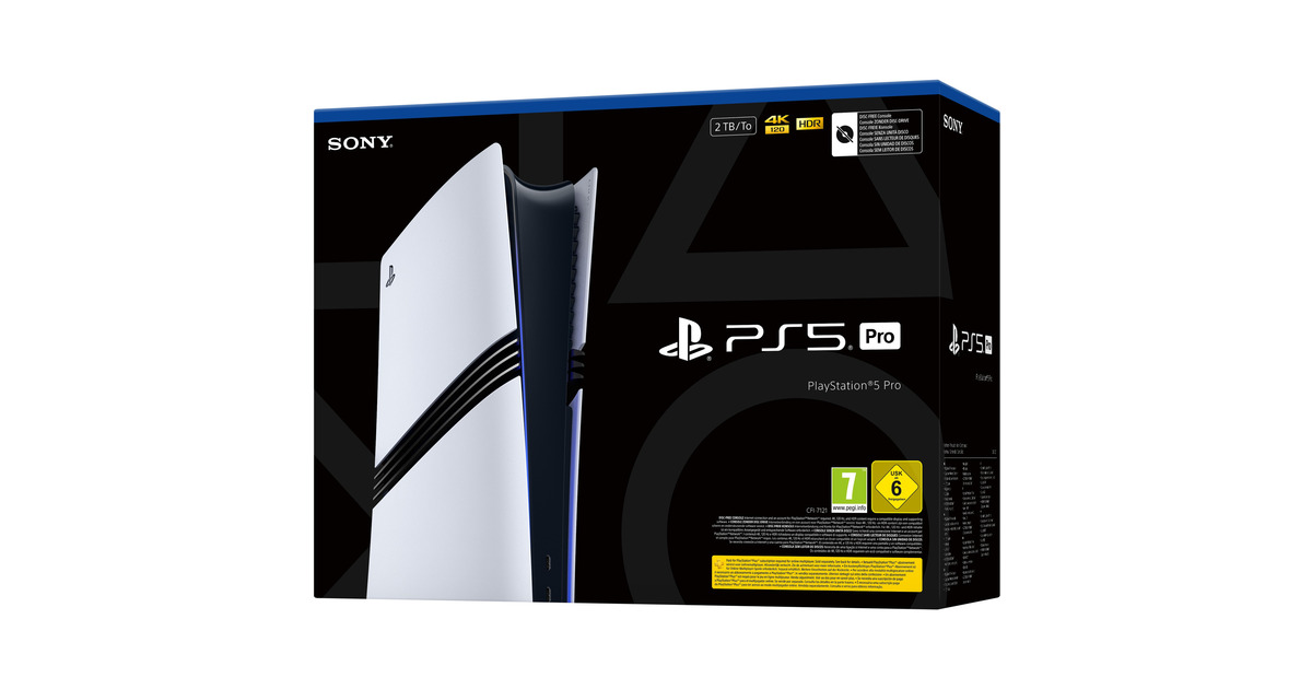 SonyPlayStation 5 Pro Digital Edition - 2 TB spelconsole  (Wit/zwart)
