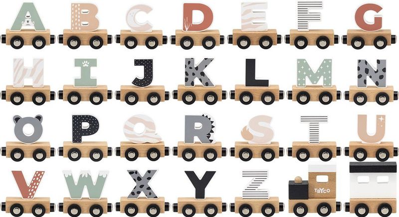 Tryco - Houten Gekleurde Lettertrein - Letter L