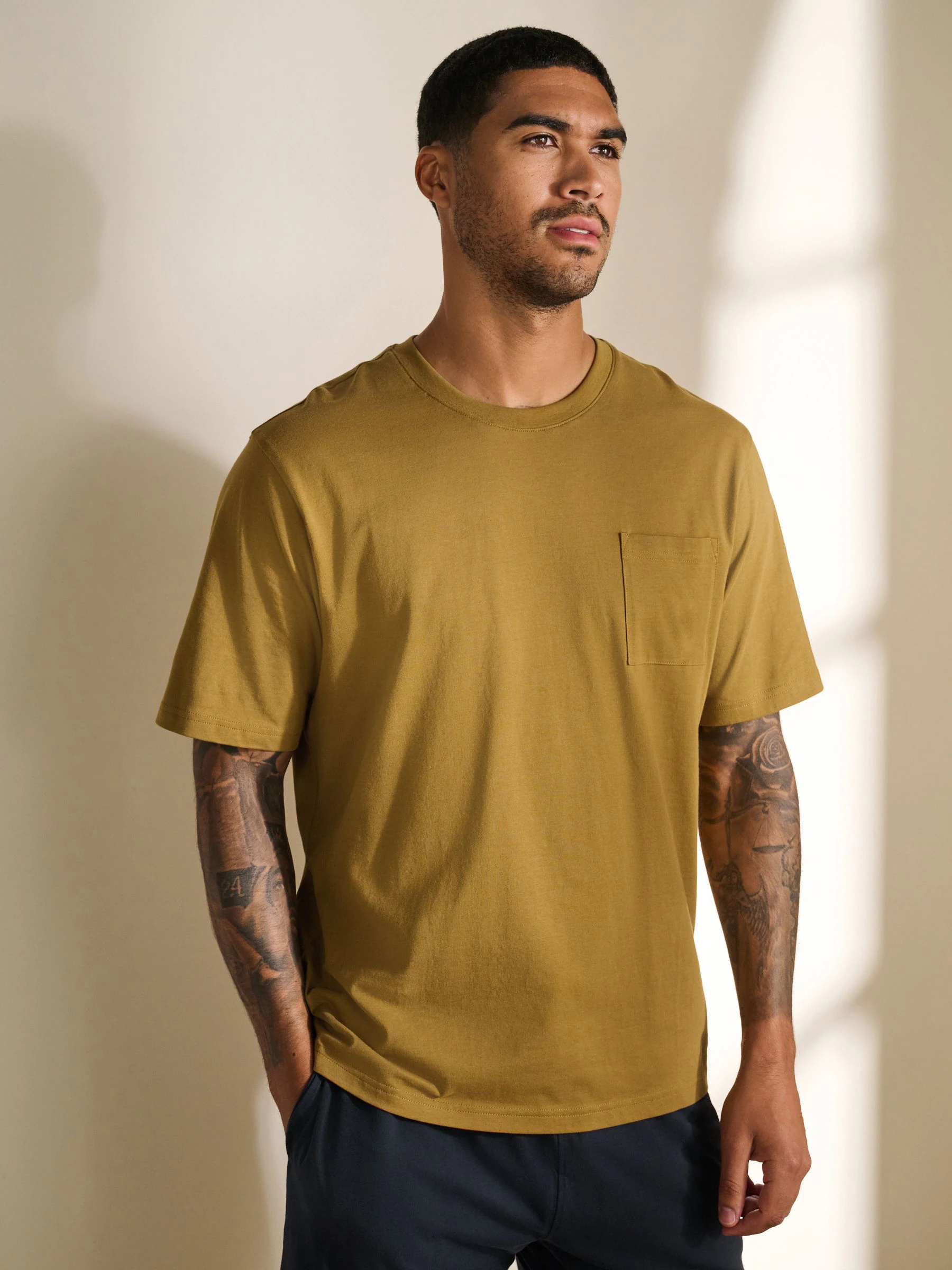 Naturel/Khaki Groen - Korte jersey pyjama's verpakking van 2