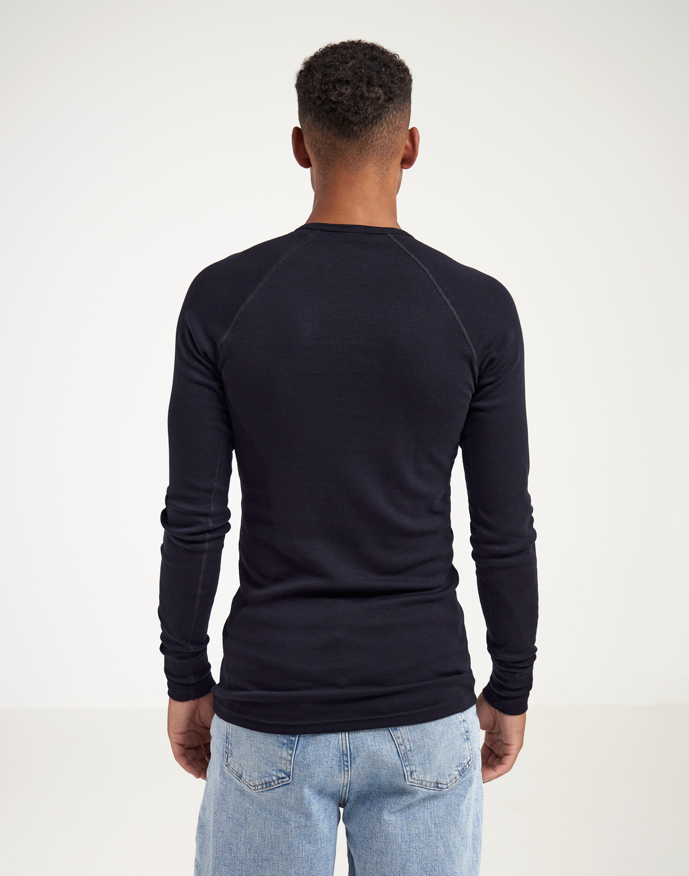 Shirt met knopen van katoen voor heren in Wit