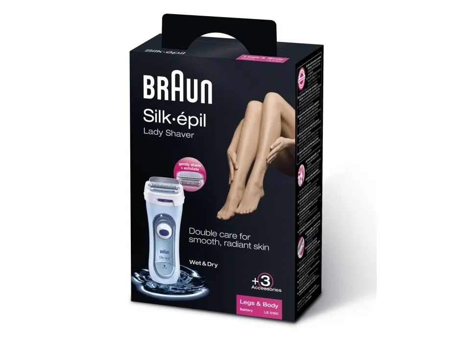 Braun Silk&Soft LS 5160 - Ladyshaver - trådløs - blå