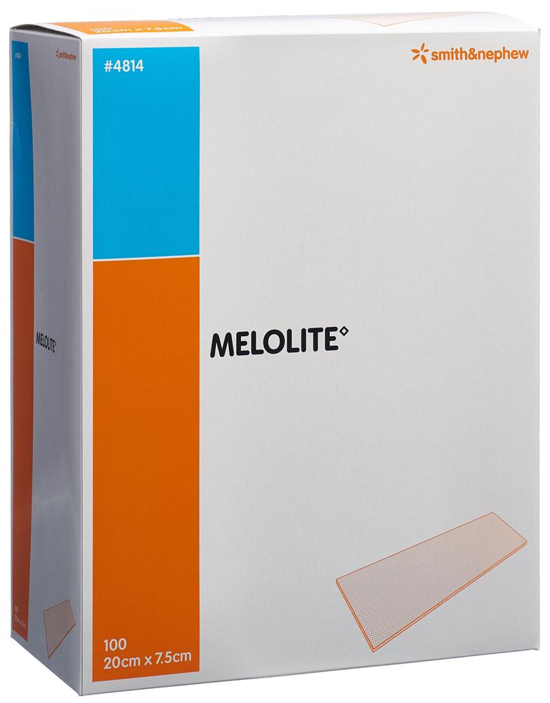 MELOLITE Wundkompresse<br>100 × 1 Stück, Beutel, 20cmx7.5cm, steril
