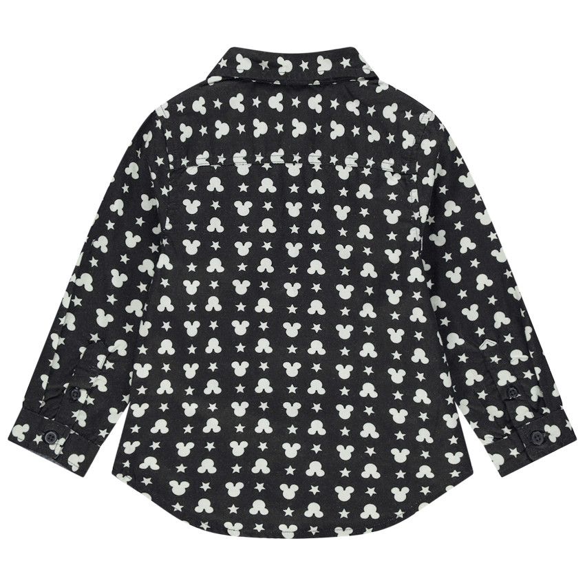Chemise manches longues imprimée Mickey Disney pour bébé garçon - Gris foncé