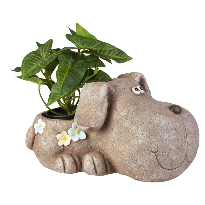 Pflanztopf Hund - aus Magnesia - ca. 34 x 21 x 17,5 cm
