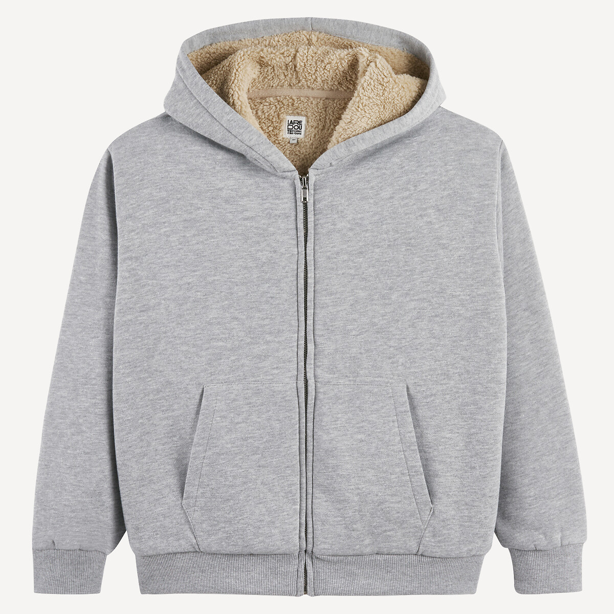 COLEÇÕES LA REDOUTE<br>Moletom com zíper em fleece com forro de sherpa