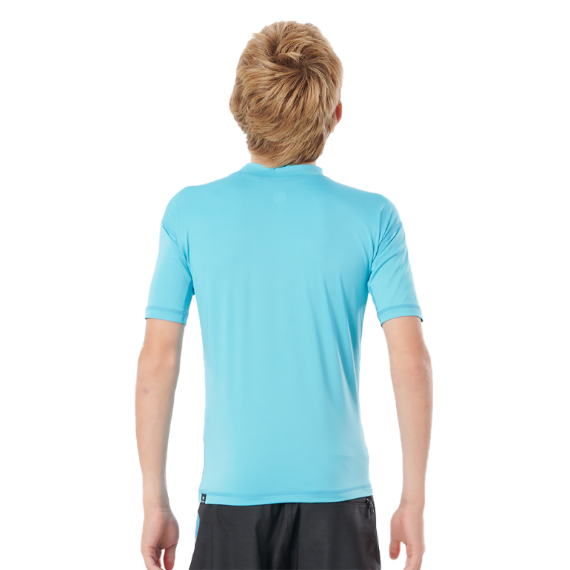 LYCRA Enfant RIP CURL CORP Manches Courtes BLUE