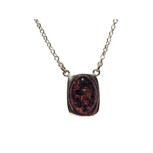 Collier ambre argent