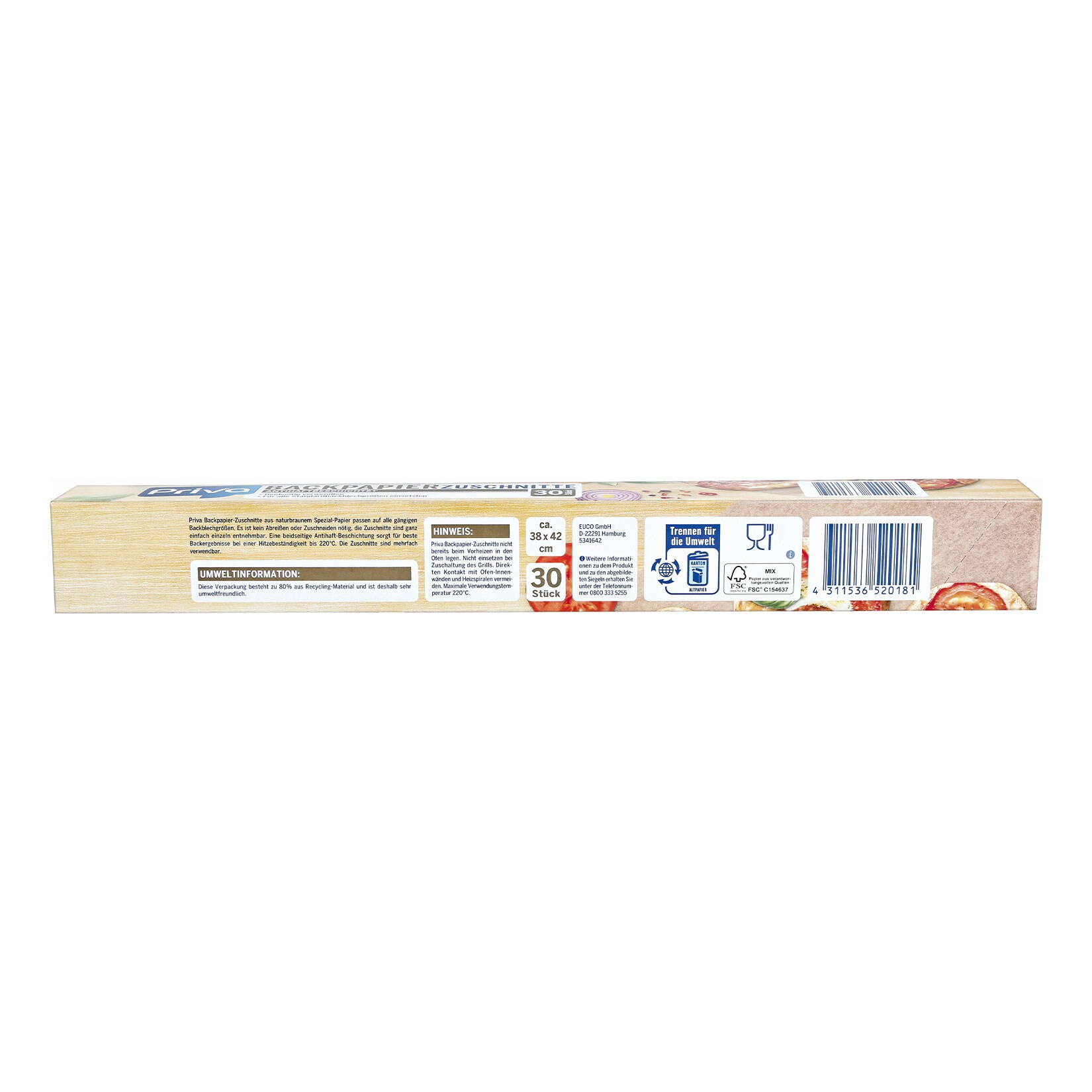 Priva Backpapierzuschnitte 30 ST, 24er Pack