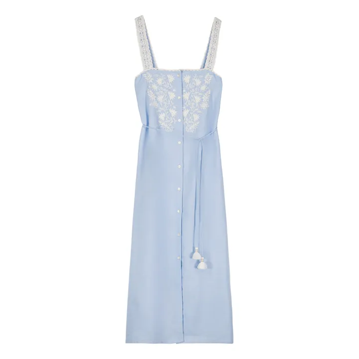 Louise Misha Robe Guanareva Coton Bio - Collection Femme | Bleu ciel