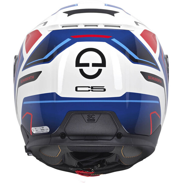 Schuberth - Casque C5 Omega Blanc / Bleu / Rouge / Brillant