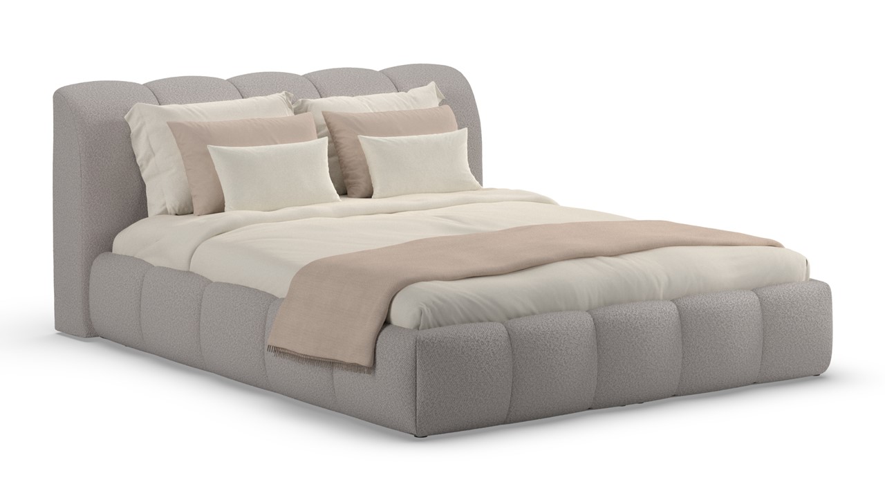 Bed Dune - Bold bouclé grey