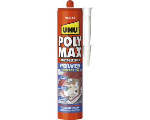 UHU POLY MAX Montagelijm Power Endfest wit 425 g