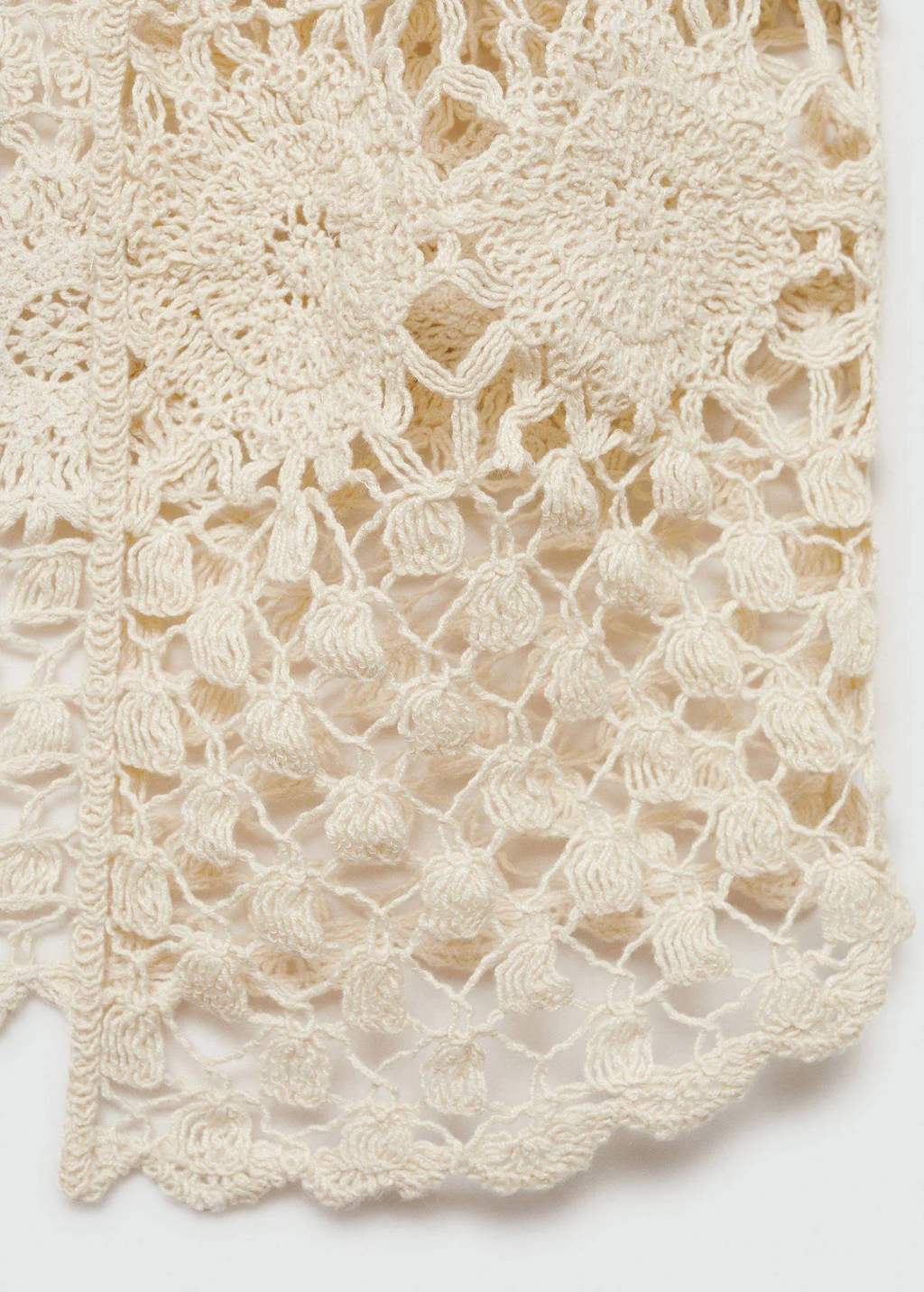 MANGO TEEN gehaakt gilet beige