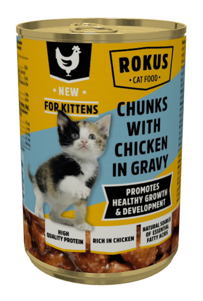 Rokus Kitten - Kattenvoer - 415 Gram - kip