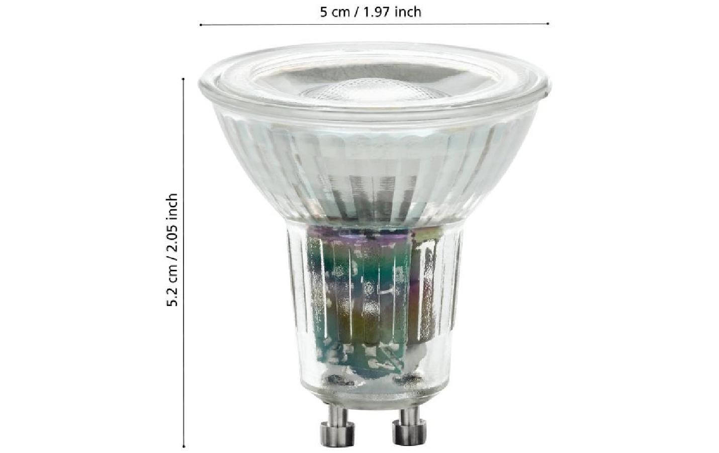 Lampe 5 W GU10 WarmweissLED-Leuchtmittel aus klarem Glas