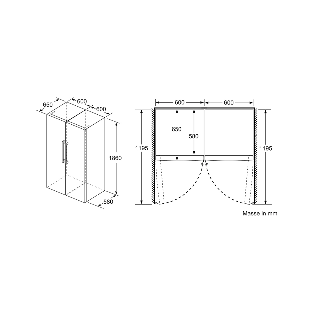 Siemens KA95NVIEP Food Center Side by Side 588 Liter