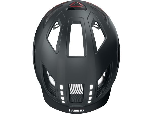 Abus Hyban 2.0 LED Cykelhjelm, Signal Black