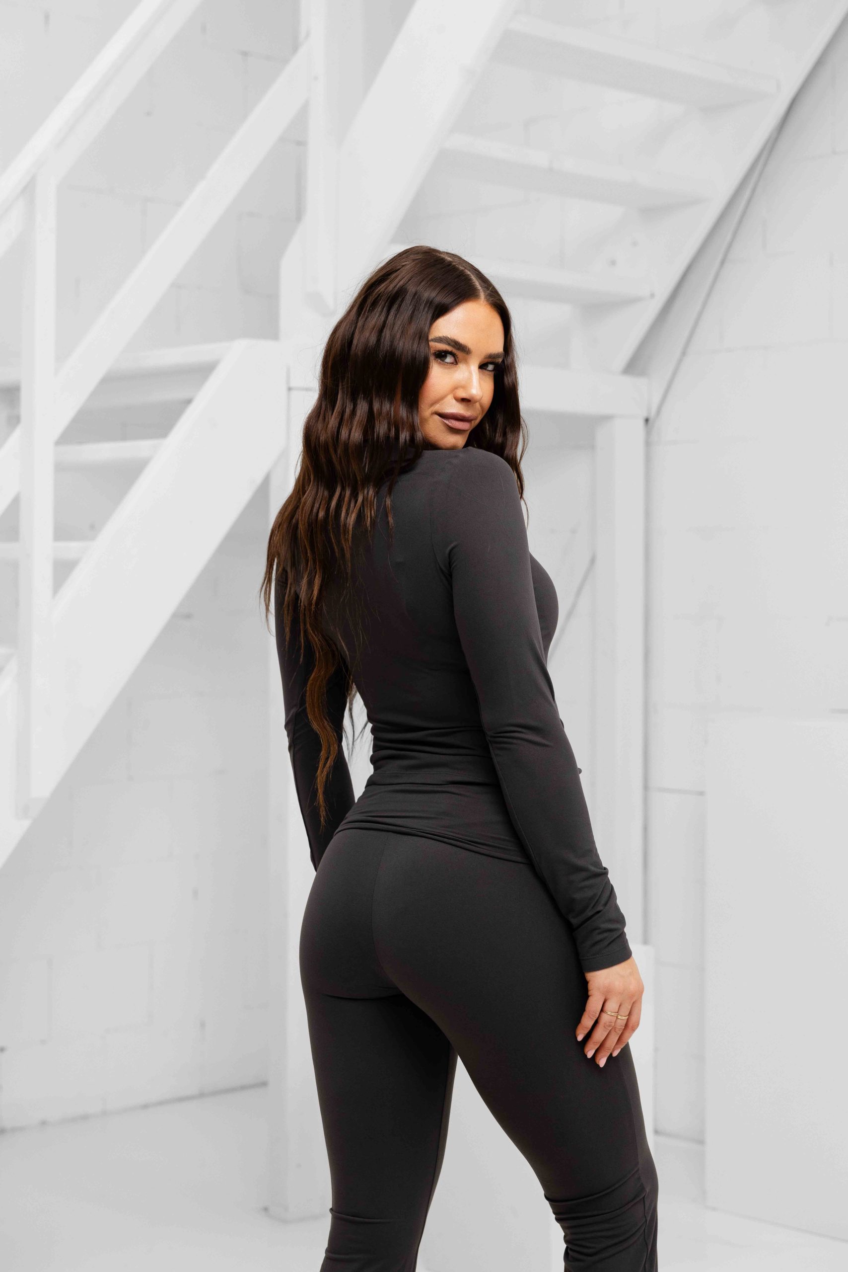 Unique The Label Nena Longsleeve Dames Donkergrijs