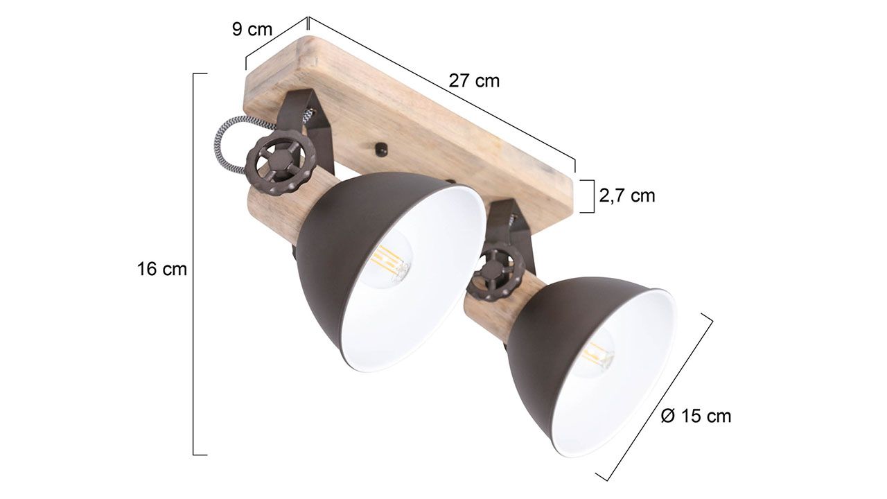 Plafondlamp 7969A Gearwood Mexlite B27 x D9 cm