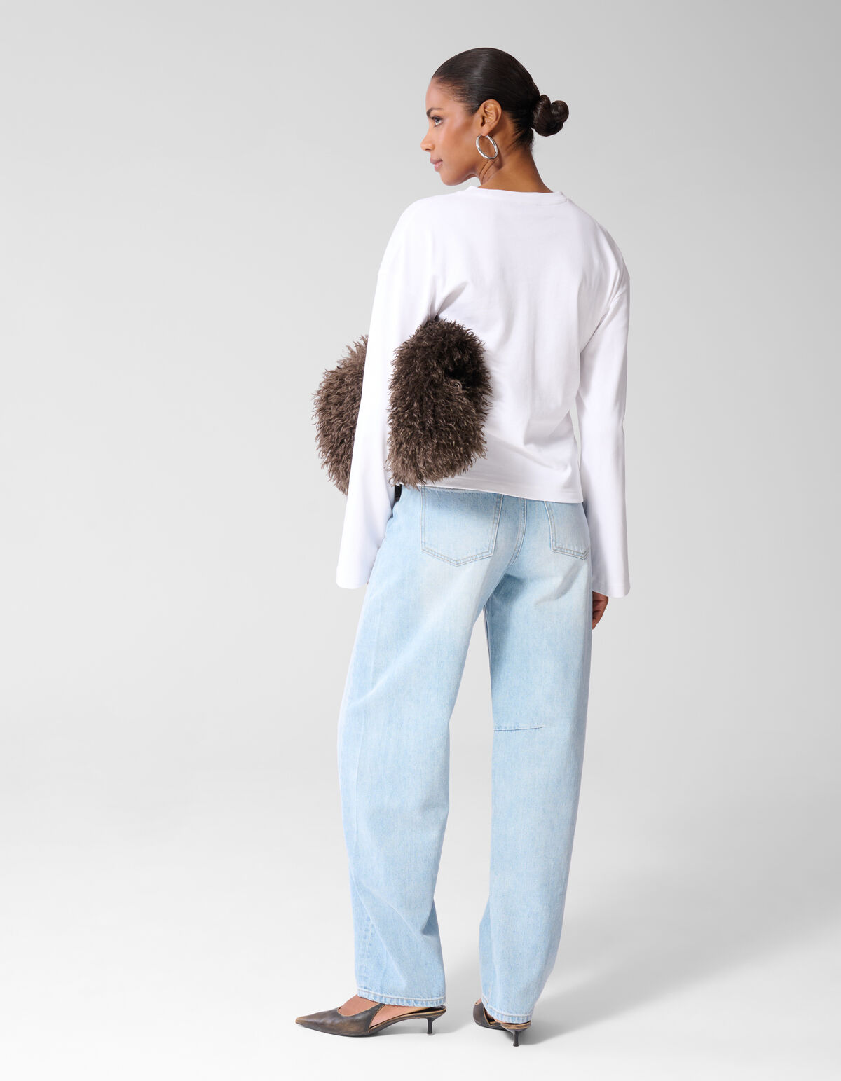 Sculpted Barrel Fit Jeans Lichtblauw