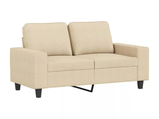 Canapé à 2 places Crème 120 cm Tissu