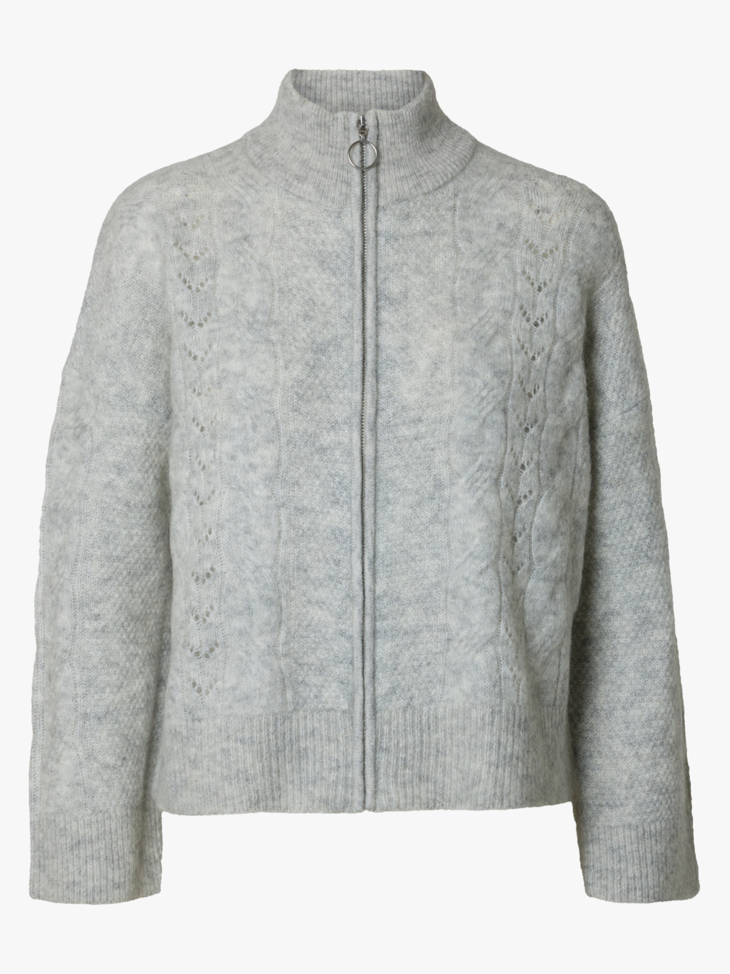 Vera Long Sleeve Knit Zip Cardigan