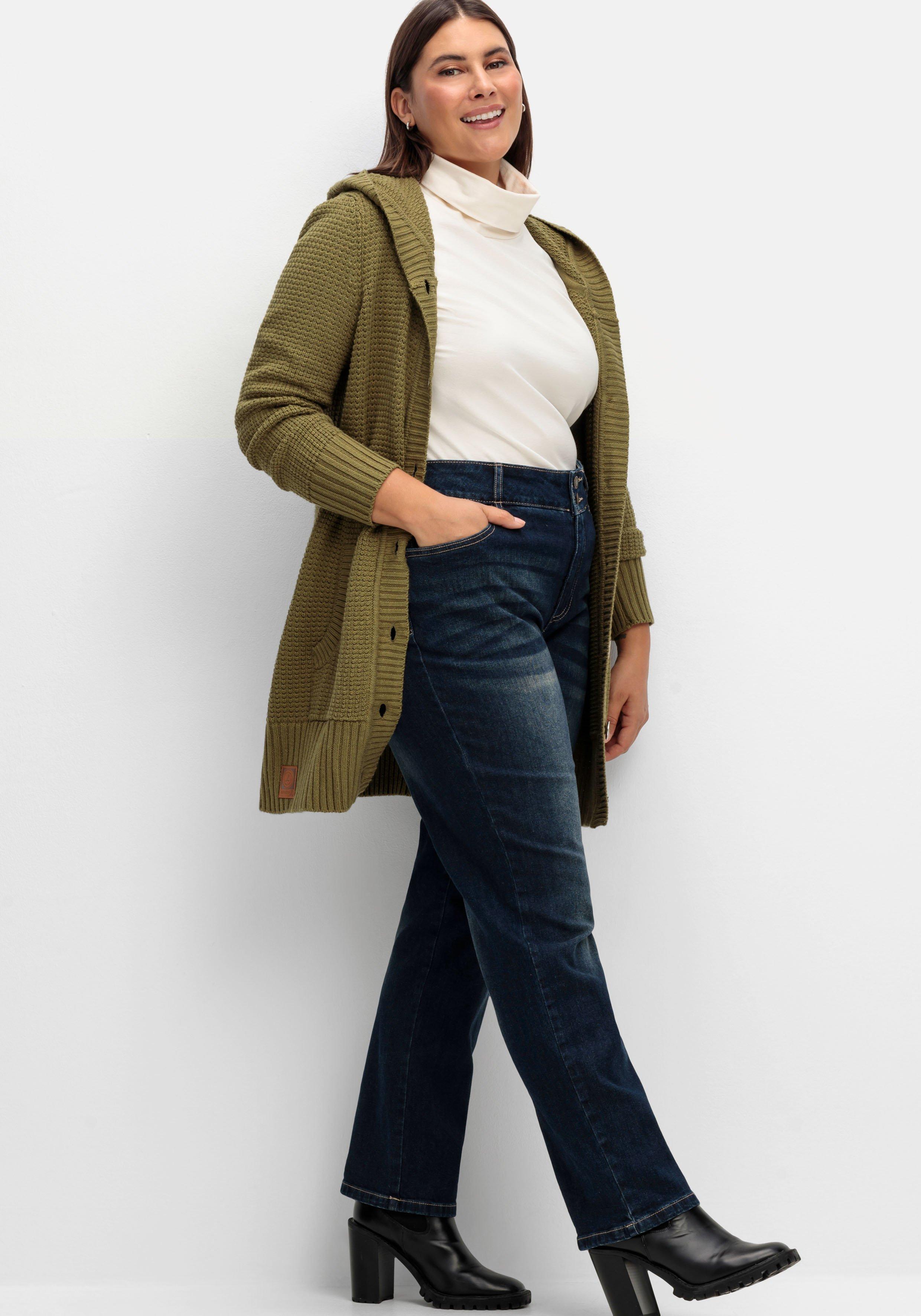 Gerade Jeans mit breitem 2-Knopf-Bund