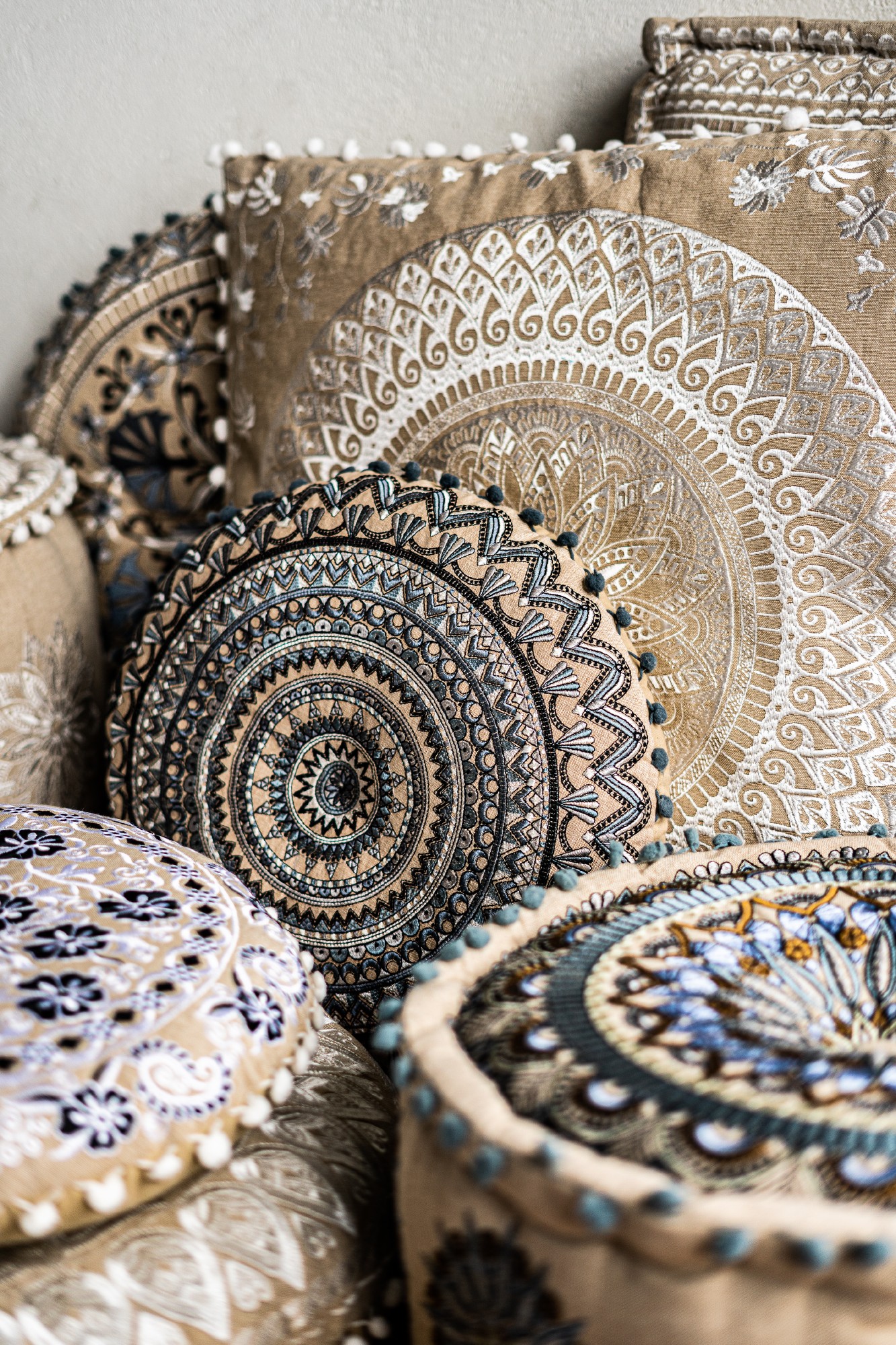 Kissen 'New Mandala', T 60 cm, B 60 cm, H 10 cm von fischer's lagerhaus