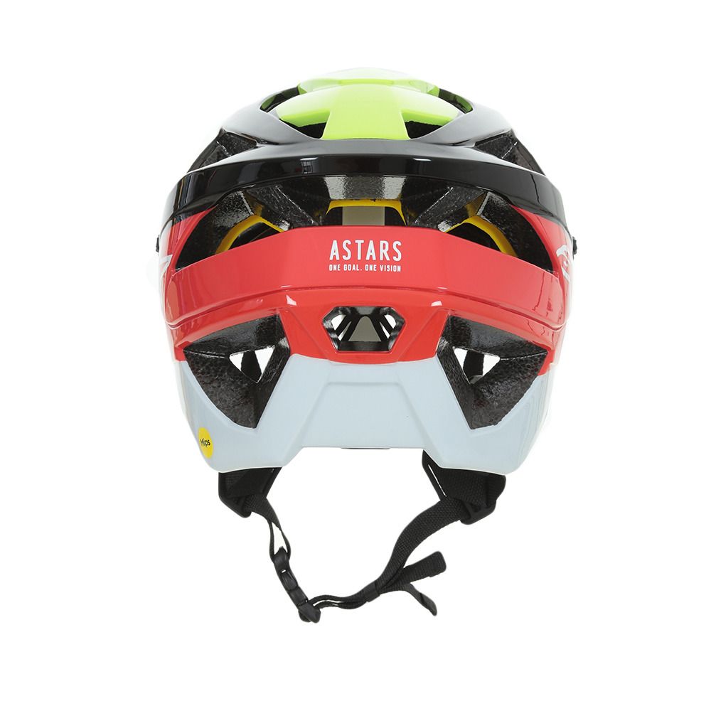 Alpinestars PILOT VECTOR TECH - Casque VTT noir/jaune fluo/rouge glossy