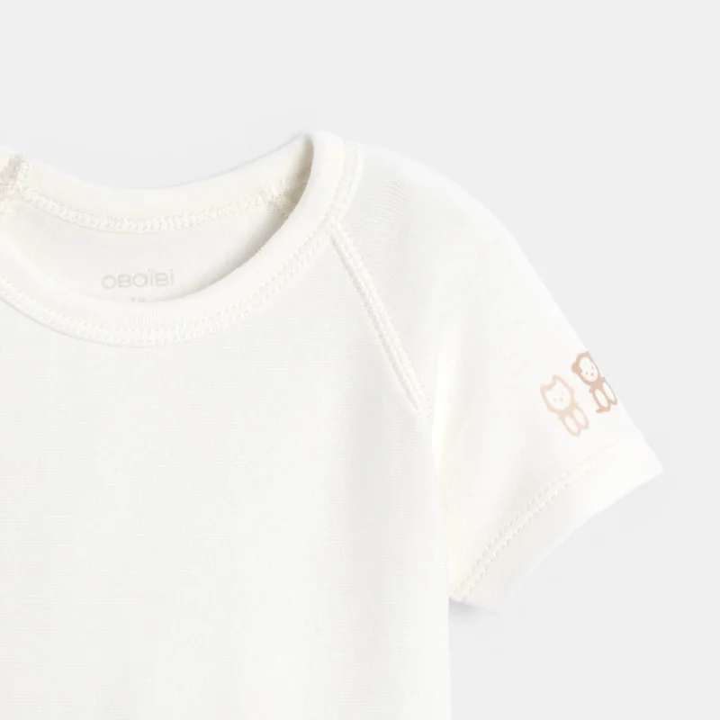 Body coton extensible 0-24 mois blanc bébé mixte Blanc