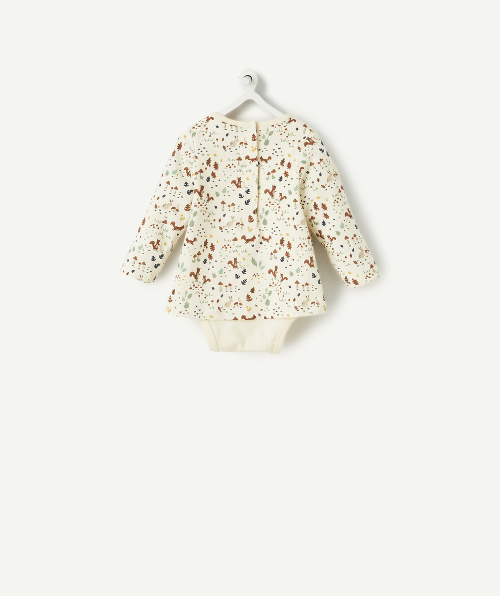T-SHIRT BODY 2 EN 1 BÉBÉ EN COTON BIOLOGIQUE IMPRIMÉ FORÊT