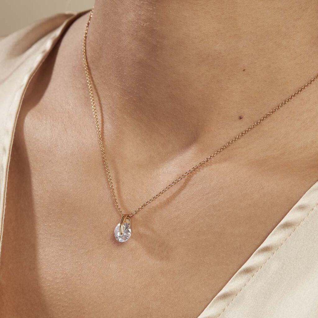Collier Nelina Plaqué Or Jaune Oxyde De Zirconium