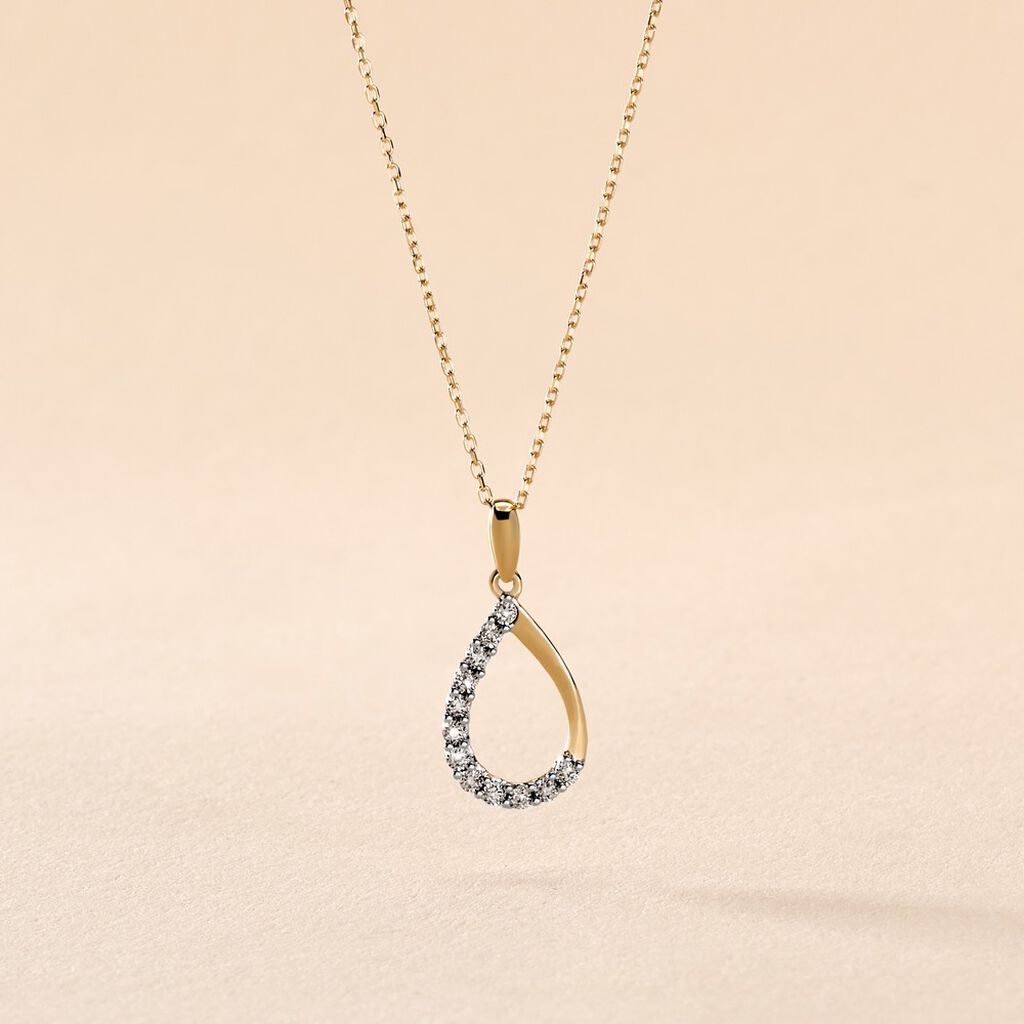 Collier Chrystalise Or Jaune Diamant