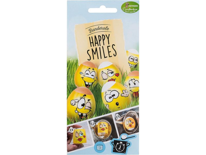 Brauns Heitmann Banderole Happy Smiles 12 Stück Eierbanderole