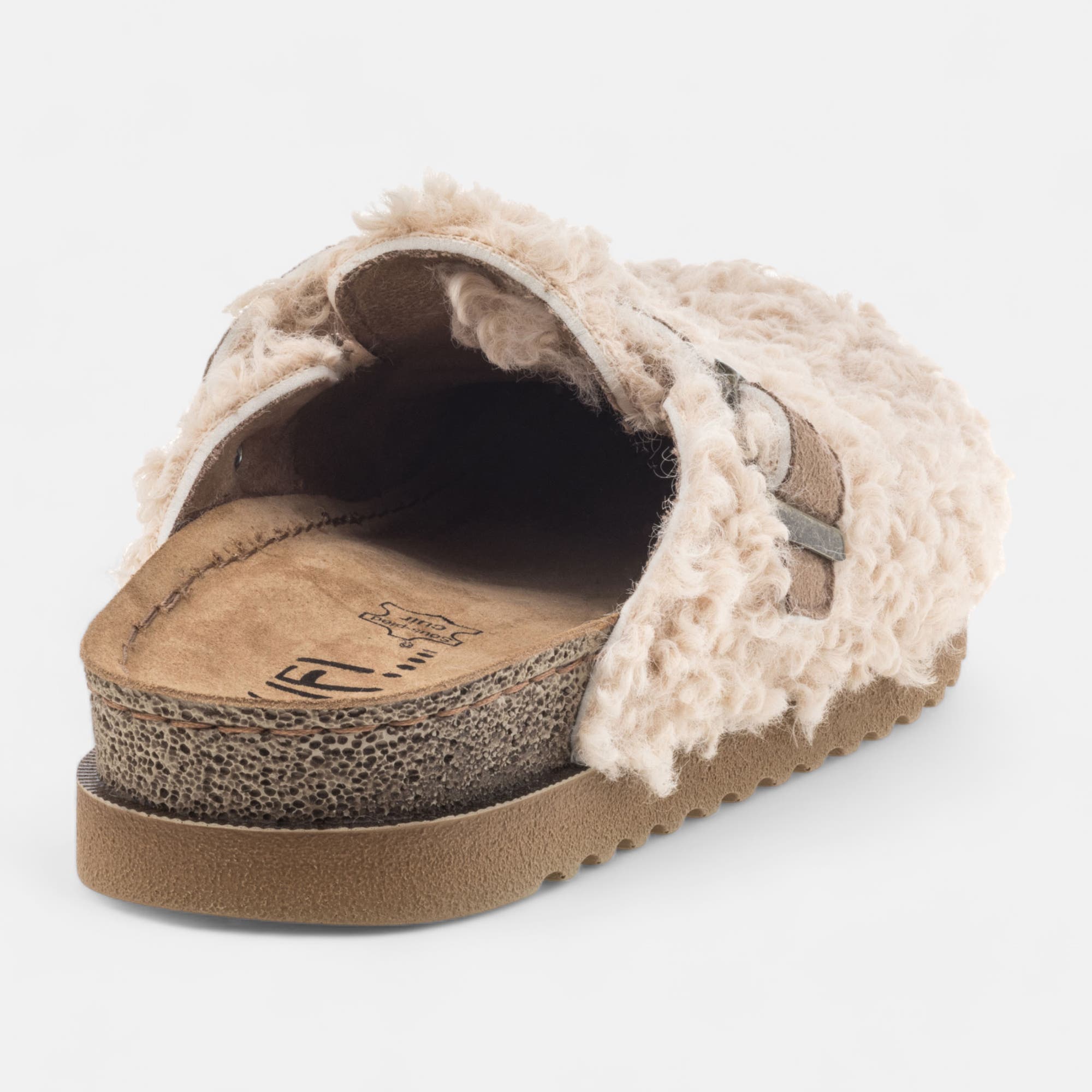 Pantoufles mules Femme beige