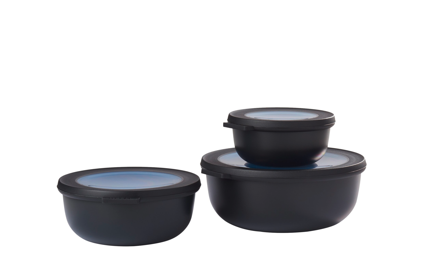 Mepal Cirqula Multischüsselset rund 3 teilig 350 / 750 / 1250 ml nordic black