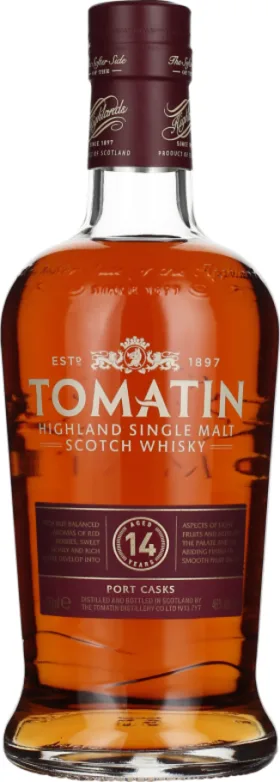 TOMATIN 14 YEARS PORT WOOD FINISH 70CL