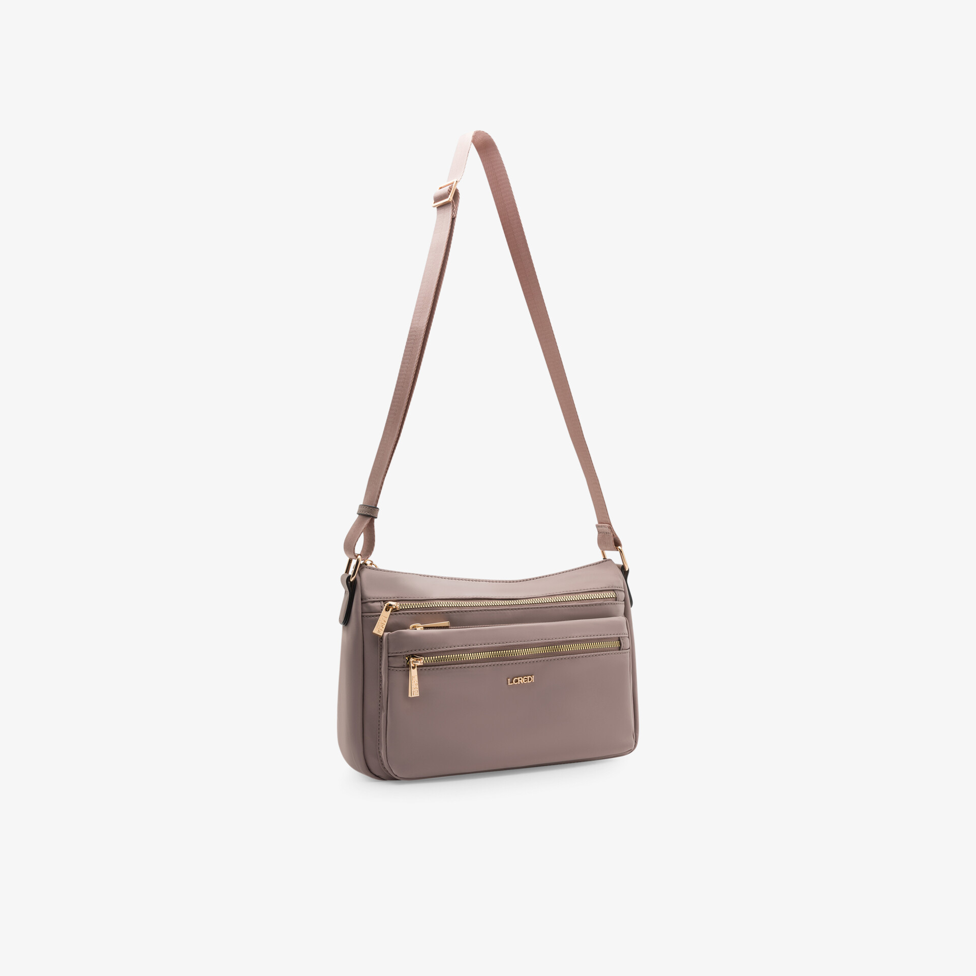 L.CREDI Damen Umhängetasche beige