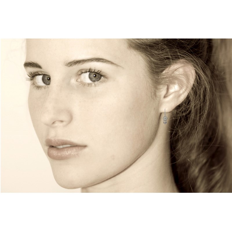 Boucles d'Oreilles Argent Rhodié Attrape Rêve