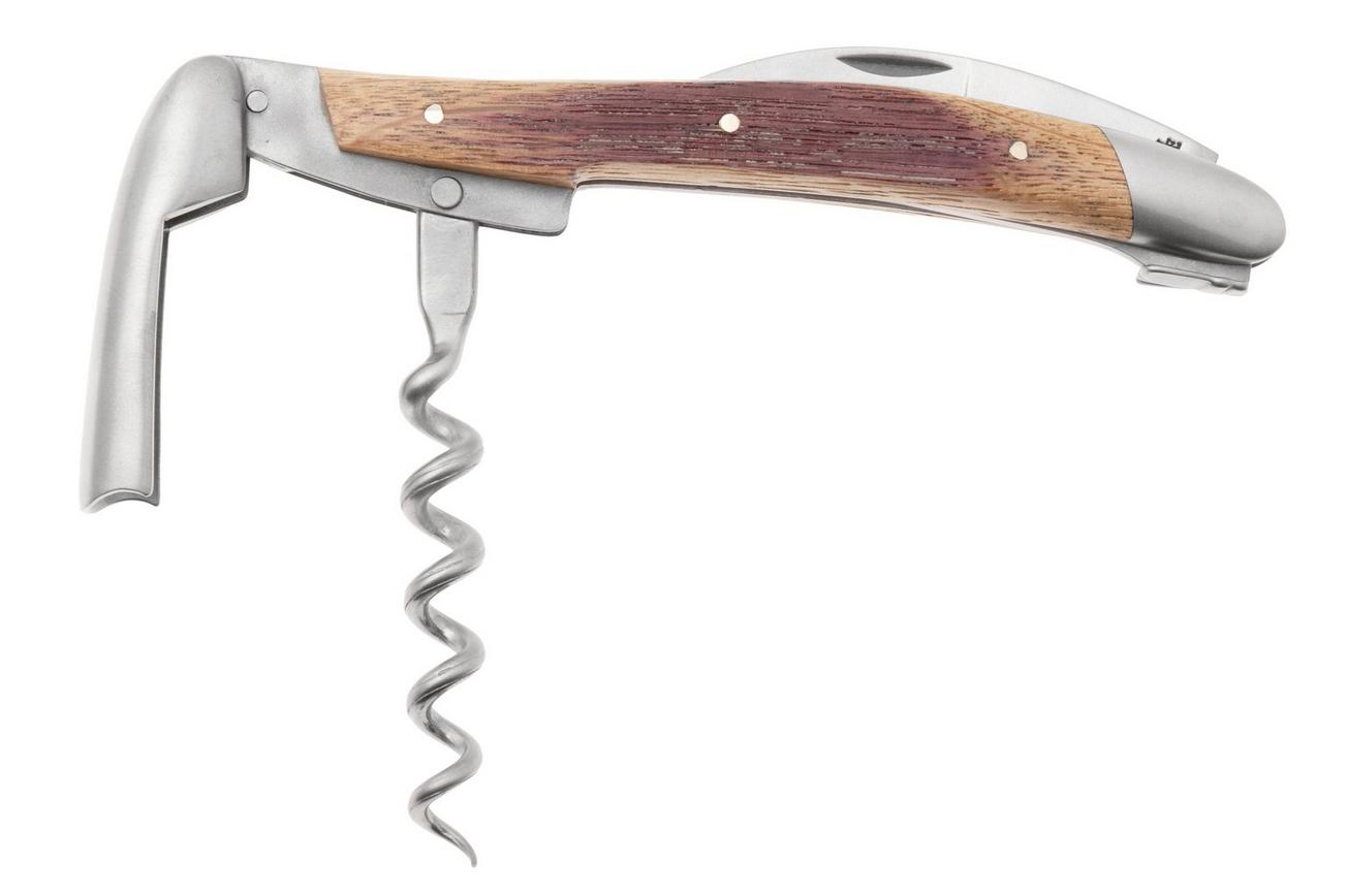 Forge de Laguiole 00004459, Matte Stainless Steel, Stamped Bee, Barrel Oak kelnersmes