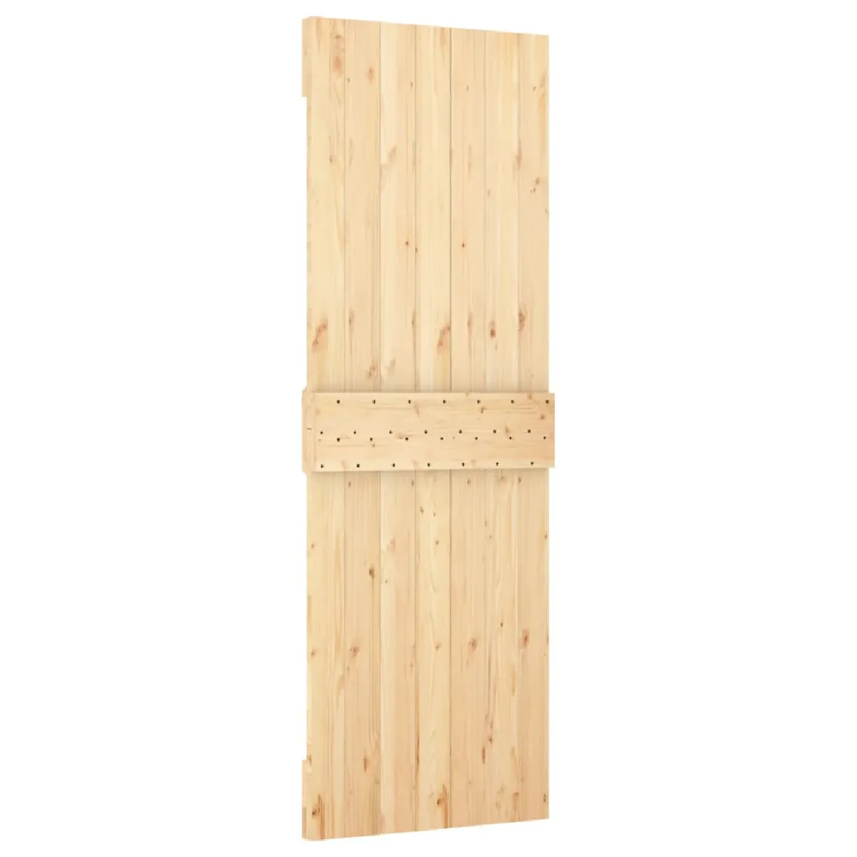 vidaXL Porte coulissante et kit de quincaillerie - 70x210 cm - Pin massif