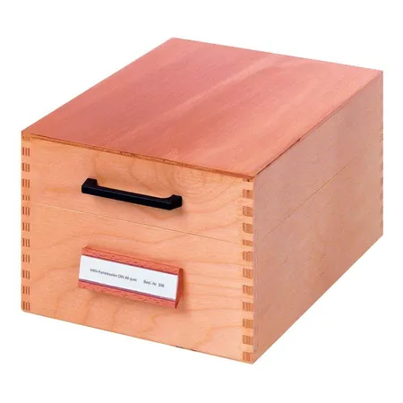 HAN Karteikasten aus Holz für max. 900 Karten A6 quer, 193 x 144 x 250 mm
