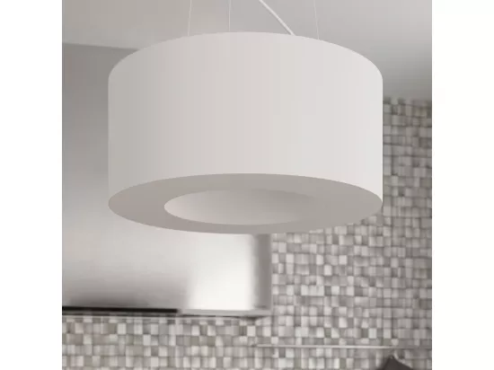 Sollux SATURNO Suspension Cylindrique Blanc 70cm E27