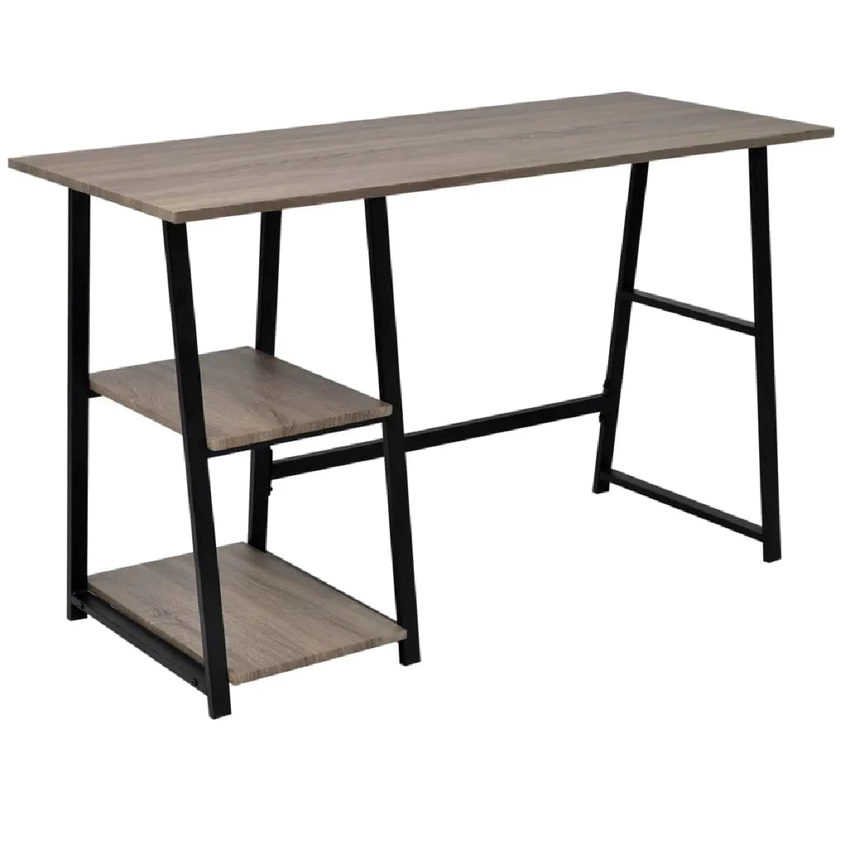 VIDAXL Bureau gris et chêne
