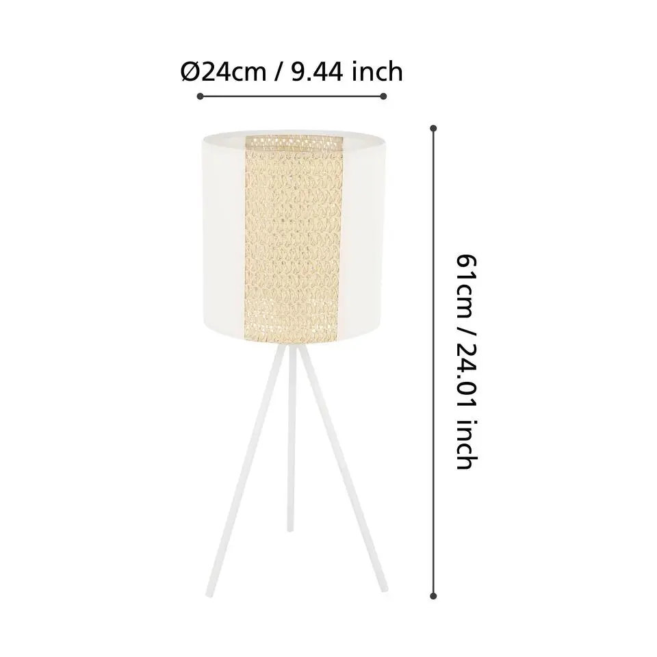 EGLO Arnhem Tafellamp - E27 - 24 cm - Wit