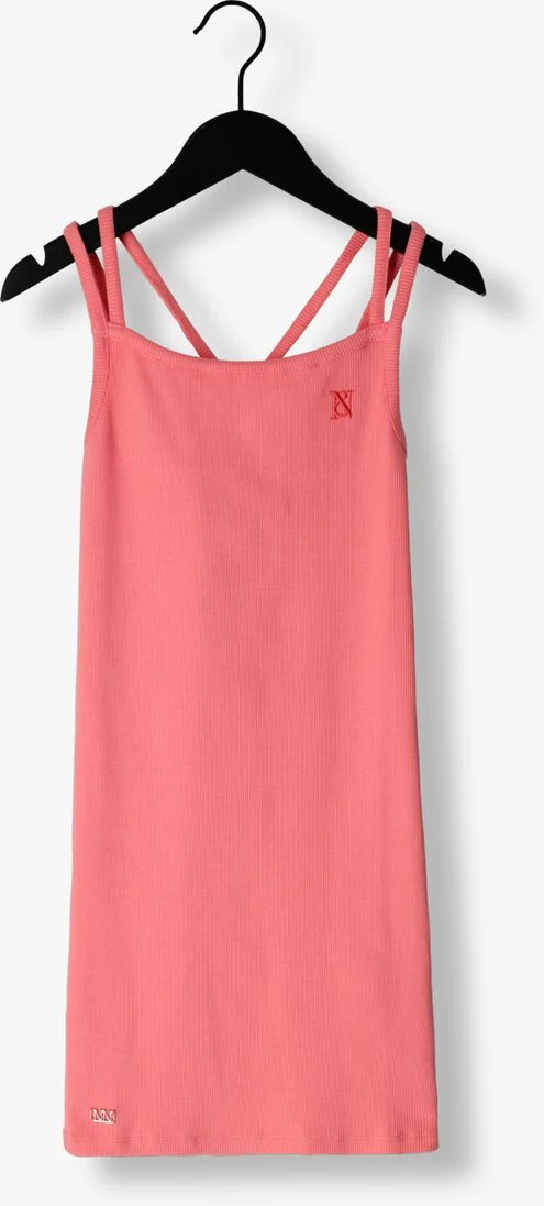NIK & NIK roze nik & nik mini jurk rib dress