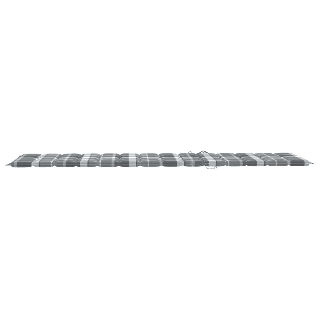 Transat chaise longue bain de soleil lit de jardin terrasse meuble d'extérieur 2 places avec coussin acacia solide et acier 0