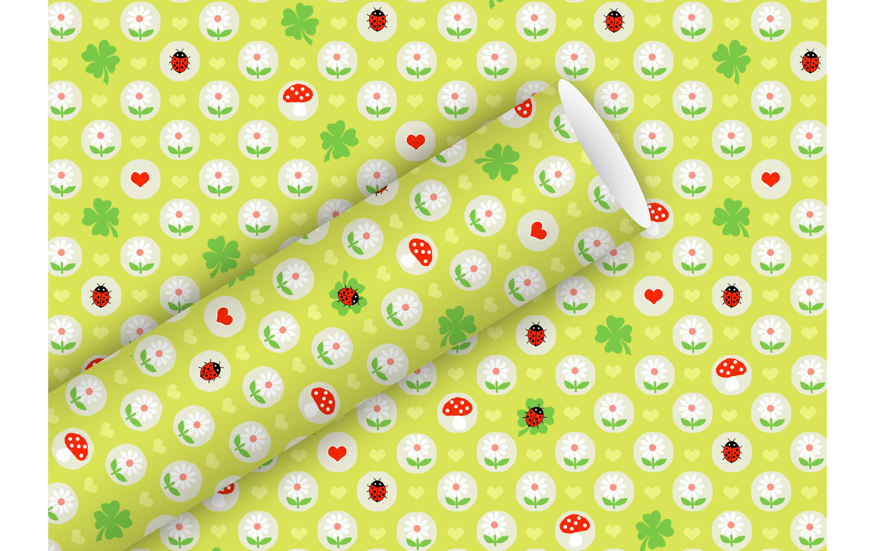 Geschenkpapier Kleines Glück 2 m x 70 cmPapierrolle zum Einpacken von Geschenken